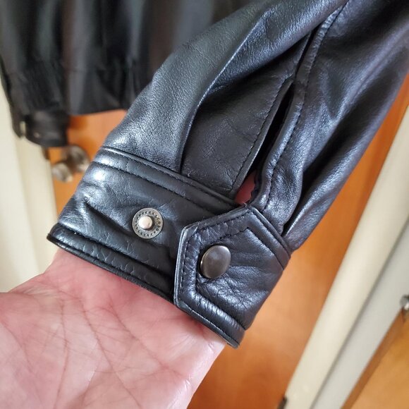 Men's Heavy Weight Genuine Leather Jacket - Size L - Picture 4 of 10